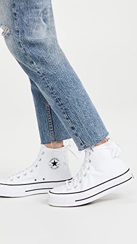 Converse Women's Chuck Taylor All Star Lift High Top Sneakers, White/Black/White, 12 Medium US