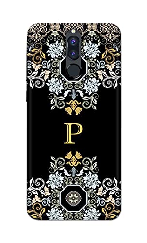 Image of Printed Hard Back Cover Case for Huawei Mate 10 Lite | Huawei Nova 2i | Honor 9i Back Cover (Alphabet P) -1803