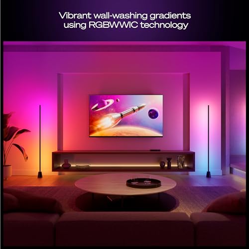 Image of Philips Hue Play Floor Lamp, RGBWWIC LED, 53 inch, White Ambiance, Multicolor Gradients, Smart Lighting, Alexa, Google Home, Apple Home, TV Sync Requires Hue Bridge and Sync Box (Both Sold Separately)