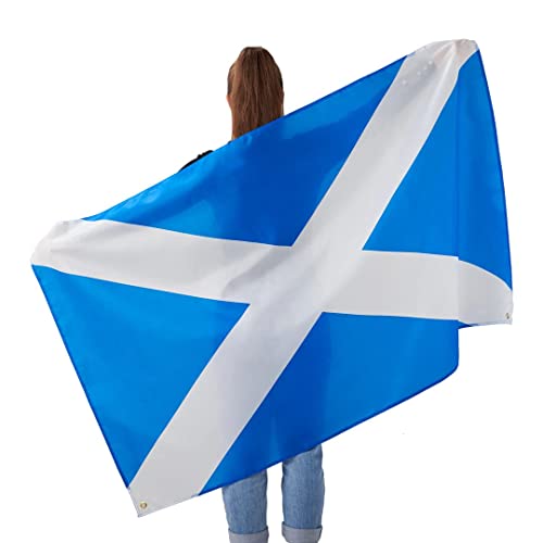 Runesol Scotland National Flag 3x5ft, 91x152cm, Six Nations Rugby Burns Night, Saltire St Andrew's Cross Banner, 4 Grommets - Image 3