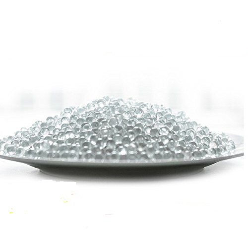 EDUPET Wuxptrn Solid Round Clear Glass Boiling Stones, 6mm Dia, (Aprox 1000 Beads/10 oz)