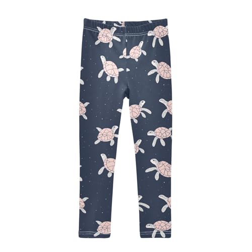 Sea Turtles Girls' Leggings Toddler Doodles Stars Kids Yoga Pants Dance Active Tights 4T
