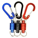 Inf-way 3pcs Super Strong Magnet Split Rings Keychain Hook Hangers Magnetic Net Release Holder/Refrigerator Magnets (Alloy_steel)