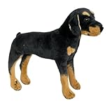 Wagner 1033 - Plüschtier Hund Rottweiler - stehend - 60 cm Kuschelhund Stofftier