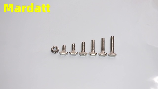 Image of 60Pcs European Standard 40 Series M8 T Slot Drop-in Bolt, M8 x 16 /20 /25 /30 /35 /40mm Hammer Head T-Slot Drop-in Stud Sliding Bolt Screw with Flange Nut for Aluminum Extrusion