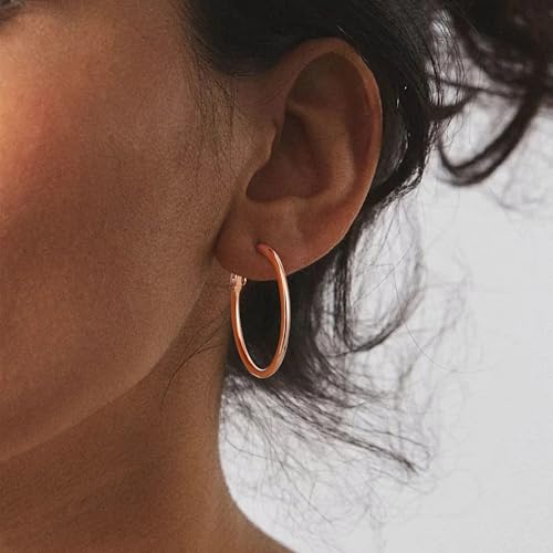 Image of Gacimy Gold Hoop Earrings for Women, 14K Gold Plated Thin Hoops