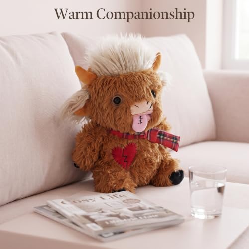 Image of 16 Inch Highland Cow Plush, Funny Ugly Monster Stuffed Animal Toy for Kids