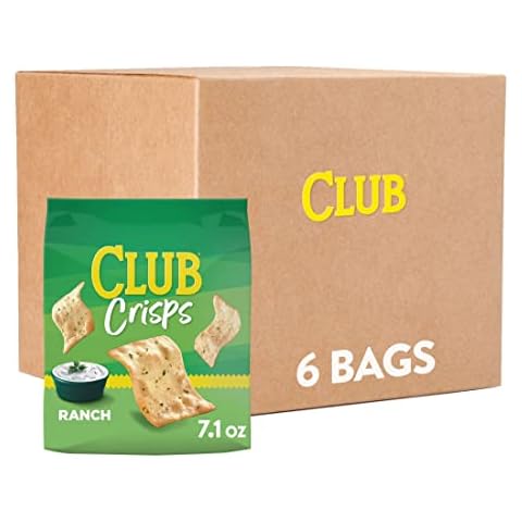 Club Cracker Crisps, Baked Snack Crackers, Party Snacks, Ranch (6 Bags) Cover