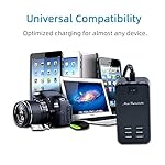 USB Charger Station, 6 Port Desktop Charging Station for Multiple Devices, Wall Power Strip with Switch - Image 3