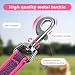 Wisedog 3m Rosa doppelendige gummierte Hundeleine Leichtgewichtige Hands Free Leine für Hund rutschfeste Hands Free Hundeleine Fit für Spaziergänge Laufen Camping