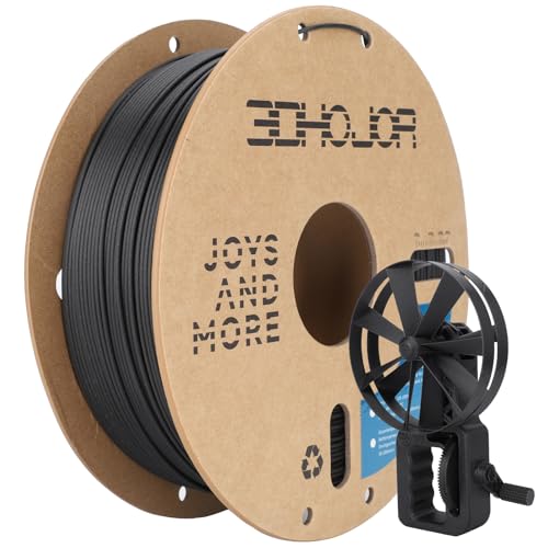 Image of 3DHoJor Carbon Fiber PLA Filament 1.75mm Black 1KG, PLA-CF Filament 3D Printer Filament Dimensional Accuracy + /- 0.03mm, Fits for Most FDM 3D Printers-Black
