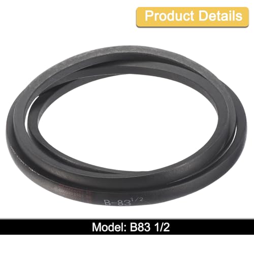 Image of uxcell 3 Pack B83 1 /2 Classic Wrapped V-Belt, 86 inch Outside Circumference Wrapped Industrial Rubber V-Belt B Profile V-Belt for Industrial Machinery Equipment, Black