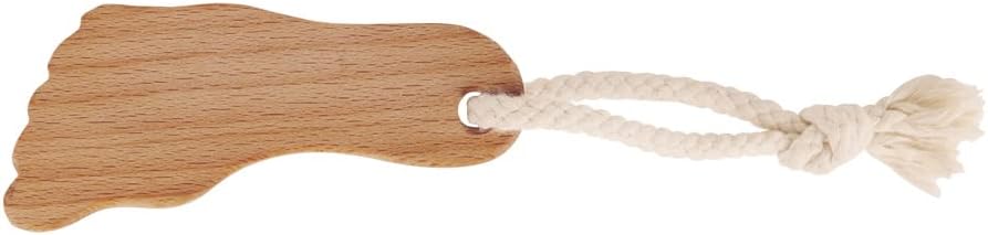 Redecker Children's Foot Brush, Natural Pig Bristle and Oiled Beechwood with Cotton Hanging Loop, Fun Foot-Shaped Design, Made in Germany