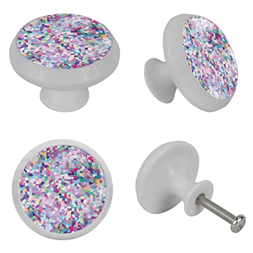 Poignée de tiroir commode ronde fluorescente pack de 4 en verre - 5