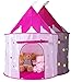 Princess Castle Play Tent with Glow in The Dark Stars, Foldable Pink Pop up Kids Tent Playhouse Toys, for Indoor Outdoor Toddler Children Girls Gifts Tent Girls Toys Age 3/4/5/6/7/8/9 Years Old