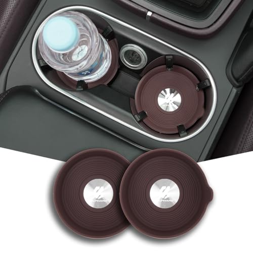 カーアクセサリ ノンスリップマット For アルファード Alphard 専用 車 ノンスリップ コースター 滑り止めシリコーン製 持ち手付きり 丸型 直径70mm 対応Alphard 40系 30系専用 防水 静音 ノイズ低減 便利 洗いやすい カー イ