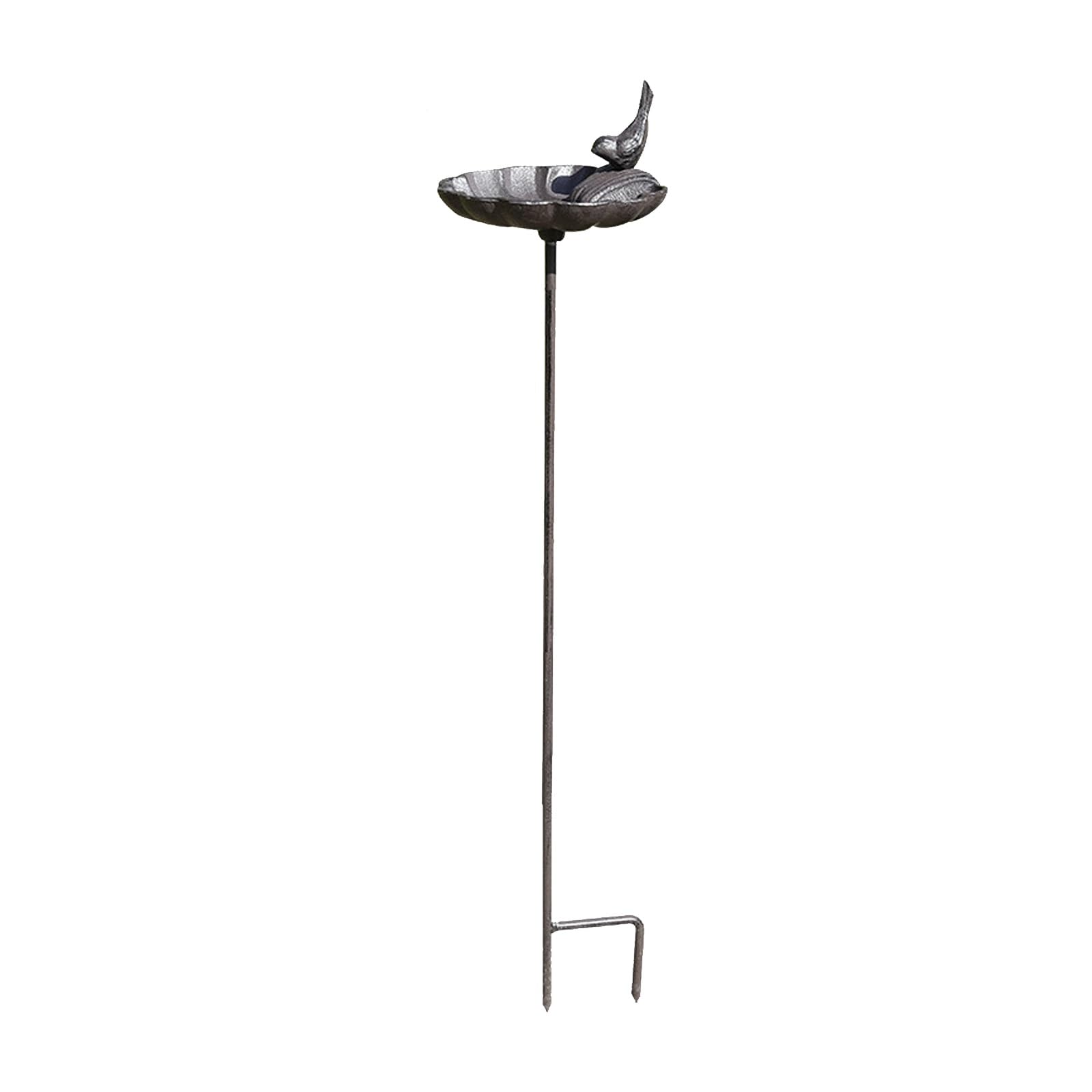 Bienentränke Metall Blume Vogeltränke Gartenstecker 79cm Wetterfest Insektentränke Draußen Handgemacht Für Balkon Garten(Shells)