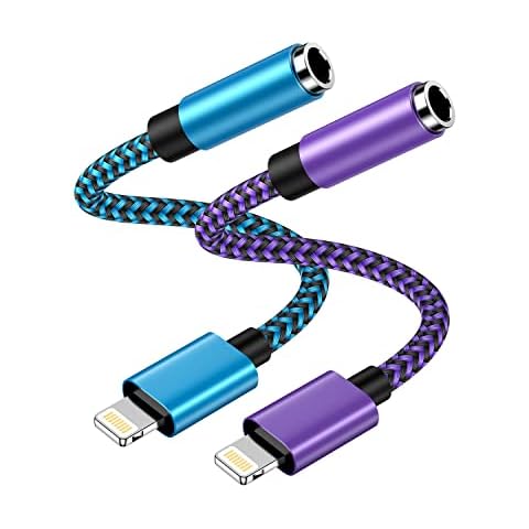 2Pack Apple Dongle Lightning to 3.5mm Jack Converter Cover