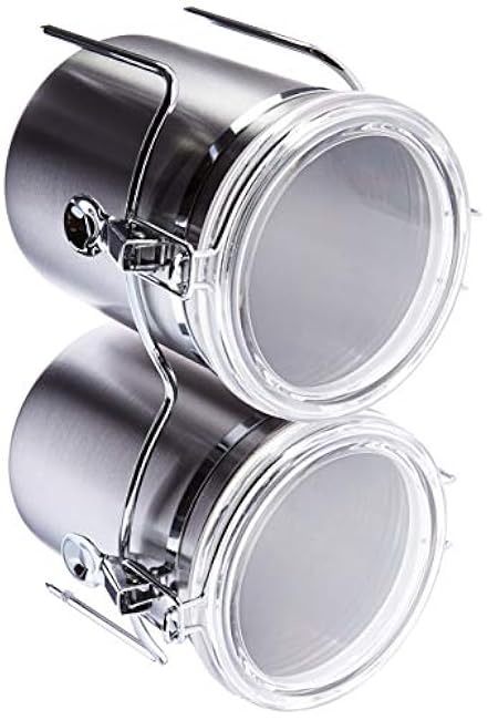 Rev-A-Shelf - 5DCH-2-1-CR - Drop-in Canister Holder with Canisters for Drawer Peg Board System