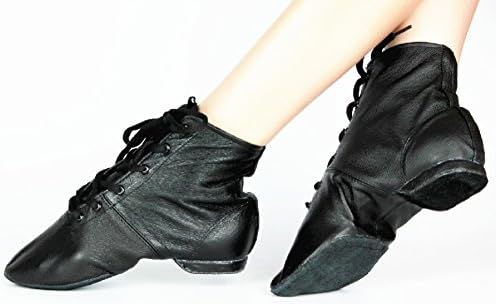 Cheapdancing Women’s Leather Practice Dancing Shoes Jazz Boots Soft-Soled High Boots, Black (11 B (M) US) | Image 2