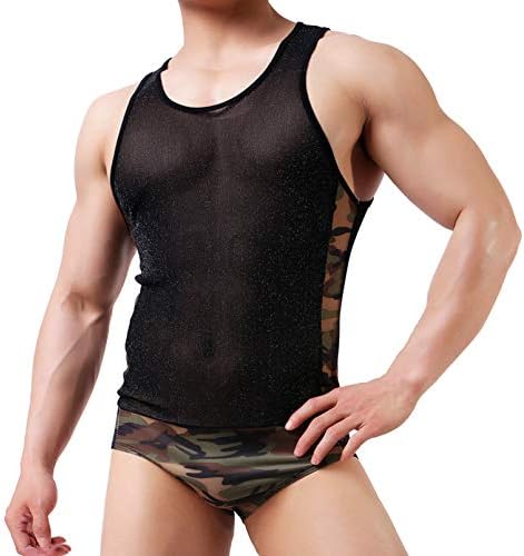 Bodysuit for Men's Abdomen Fit Shapewear Sports Underwear Soft Wrestling Lingerie Camouflage