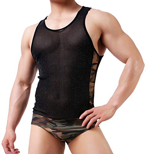 Bodysuit For Men's Abdomen Fit Shapewear Sports Underwear Soft Wrestling Lingerie Camouflage #TOP1
