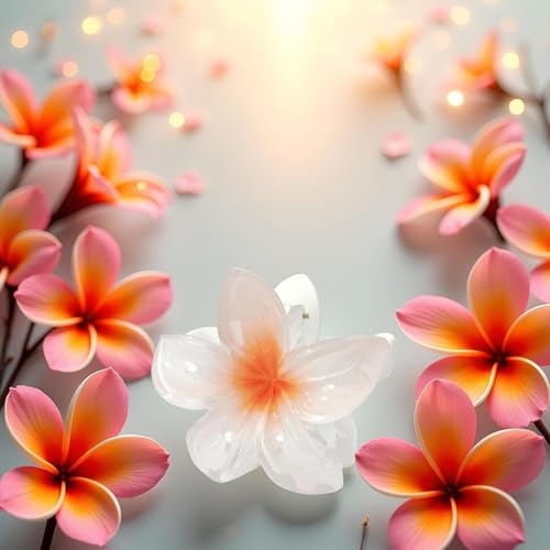 Pinzas de Pelo con Flor Blanca, Fuerte Sujeción, Pack 2 miniatura 4