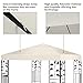 Tangkula 10'x10' Canopy Cover Outdoor Patio Gazebo Replacement Top Cover Wedding Party Event Tent Cover Heavy Duty Durable Waterproof Sun Snow Rain Shelter 1-Tier or 2-Tier 3 Color (2-Tier, Wine)