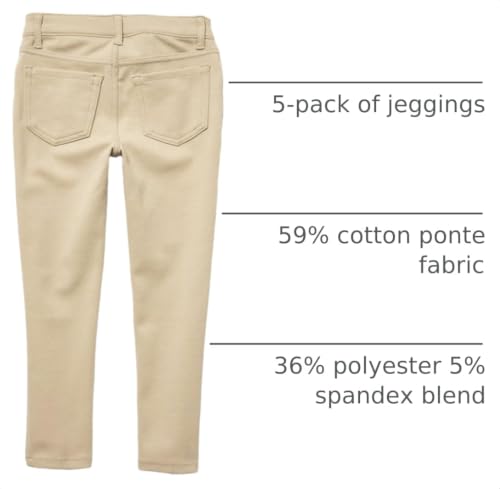 Image of The Children's Place Girls Ponte Knit Pull on Jeggings,multipacks