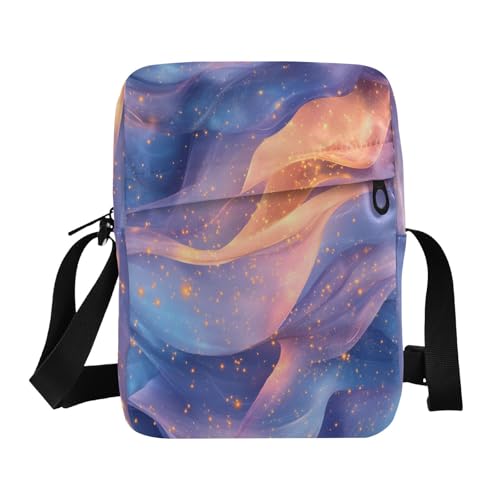 messenger bag cute crossbody bag Lady Shoulder Handbags Adjustable Strap for School School- Delicate Peach Blue Purple