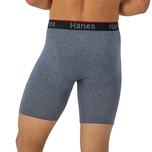 Hanes Total Support Pouch Men's Boxer Brief Underwear, Anti-Chafing, Moisture-Wicking Odor Control, 3-Pack (Reg or Long Leg) - Image 4