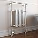 Price comparison product image DuraTherm Traditional Bathroom Heated Towel Rail Column Radiator White & Chrome Slim Compact Victorian Style Central Heating Radiator Towel Warmer 952 x 568mm