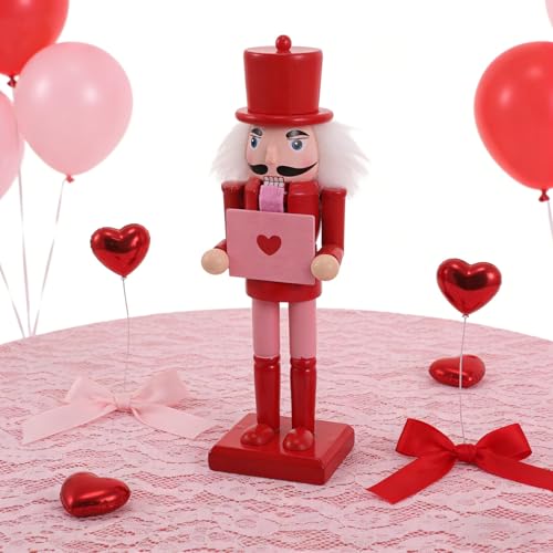Miniatura 5 de Tofficu 2 Piezas Cascanueces De Madera Para San Valentín Adorno De Mesa Con Figuras De Soldado Decoración De Amor Y Fiesta Ornamentación Festiva Para Hogar Y Mantel