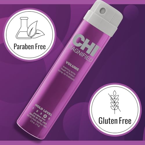 CHI Magnified Volume Finishing Hair Spray, 2.6 Oz | Boosts Volume & Body For Maximum Fullness, Builds Resilience & Strength & Adds Shine - image 6