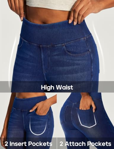 Image of Heathyoga Yoga Pants with Pockets Extra Soft Leggings with Pockets for Women Non See-Through High Waist Workout Leggings