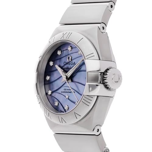 Omega Constellation Co-Axial Blue Mother of Pearl Diamond Dial Ladies Watch 123.10.27.20.57.0012