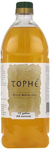 Rice Bran Oil | All Natural, Made From 100% Non-Gmo Rice | Rich In Vitamin E And Gamma-Oryzanol | Unfiltered, Non Winterized, No Trans Fat | 3-Pack 1/2 Gallon By Tophé #TOP1