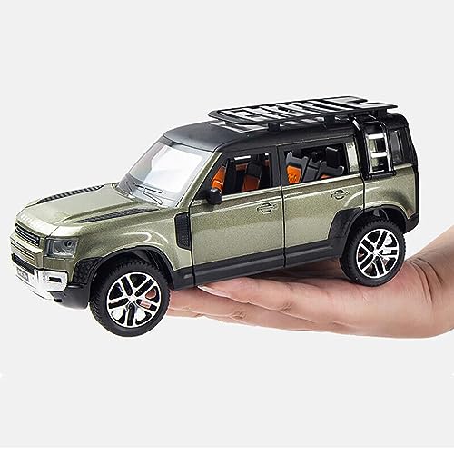 Image of Diecast Metal Car Model 1 /24 Defender Toy Cars For Kids Boy Girl Zinc Alloy Pull Back Toy Car With Sound And Light Gift And Collectible Car, Multicolor