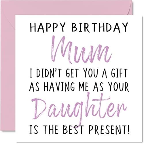 Funny Birthday Cards for Son From Parents - Happy Birthday Son No Gift - Birthday Card from Dad, Mum, Father, Mother, Sons Rude Banter Birthday Gifts, 145mm x 145mm Joke Humour Greeting Cards for Him