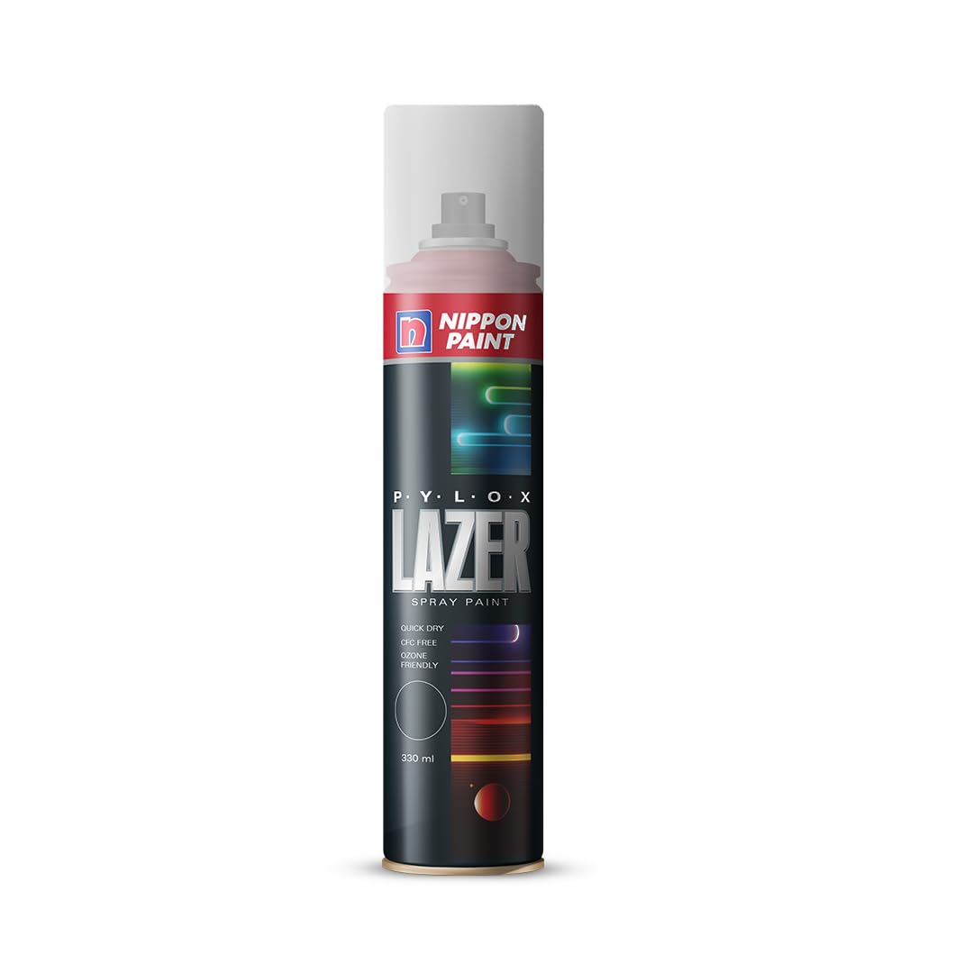 Nippon Paint Pylox Lazer Aerosol Spray Paint with Gloss Finish & Quick Drying for Metal Wood Automotive & Industrial Usage (Pack of 1, 330ml, Black) (B0CDBQXW3R) Amazon Price History, Amazon Price Tracker