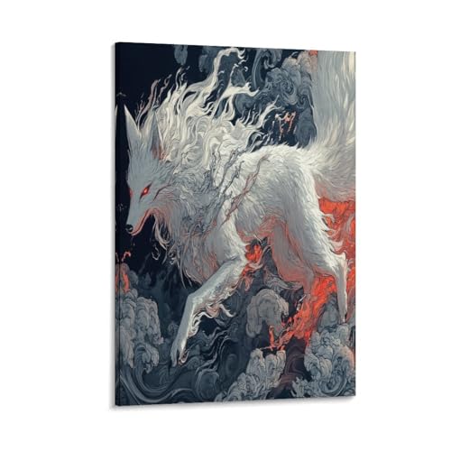 Impression giclée sur toile de loup KAYZTGSDA 50x75 cm pour décoration murale