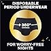 Always ZZZ Overnight Disposable Period Underwear for Women Extra Large/2LX, 360° Coverage for Worry-Free Nights, 14 Count (2 Packs of 7)