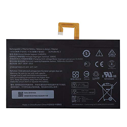 szhyon 3.8V 7000mAh 26.6Wh Original L14D2P31 Batería para laptop compatible con Lenovo Tab 2 A7600-F A10-70F Tab2 A10-70 A10-70L Tablet