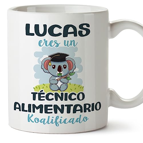 MUGFFINS Tazas Personalizadas para TÉCNICO ALIMENTARIO - En Español - Koalificados Personalizados - 11 oz / 330 ml - Regalo Personalizable original y divertido