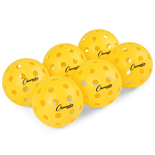 Champion Sports Outdoor Pickleball Balls: USAPA Approved Official Size Tournament Pickleballs