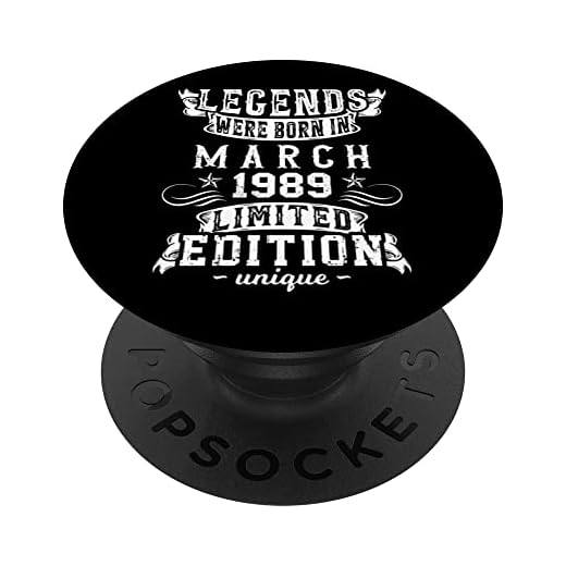 Cumpleaños Marzo 1989 Edición Limitada Regalo March 1989 PopSockets PopGrip Intercambiable