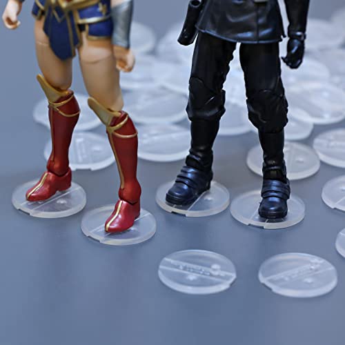 Image of 100PCS Action Figure Support Stand with Peg, 6 inch Figures Toy Display Stands Holder Bases, Compatible with 1 /12 Mavel Legends Series /GiJeo Classified Series /D C /Mo tu Models