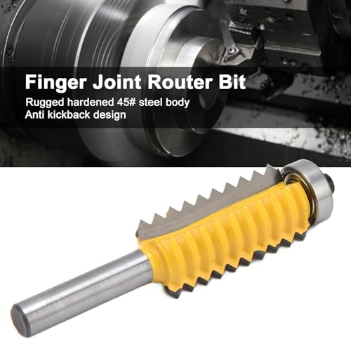 Fingergelenk-Fräser, 8 mm Schaft, umkehrbare Fingerklebefugen-Fräser, Stahlschreinerei, Holzfräser für DIY-Türen, Tische, Schränke, Regale, Möbel (8*55mm)