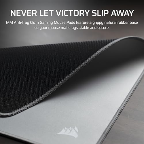 Image of Corsair MM Anti-Fray Cloth Gaming Mouse Pad - XXL (930 x 400mm), Precision Micro-Woven Surface, Non-Slip Natural Rubber Base, Stitched Edges - Gray