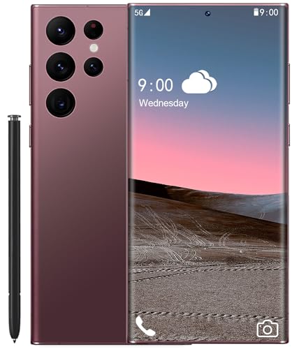 A24 Ultra Unlocked Smartphone, 8+512GB Android 13.0 Smartphone Unlocked Cell Phones, 6.8" HD Screen Battery 6800mAH with Build-in Pen/Face ID/Fingerprint Lock/Dual SIM Phone (Black)